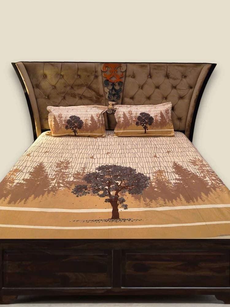 Premium 100 Percent Cotton Double Bed Flat Bedsheet by Shoogloo