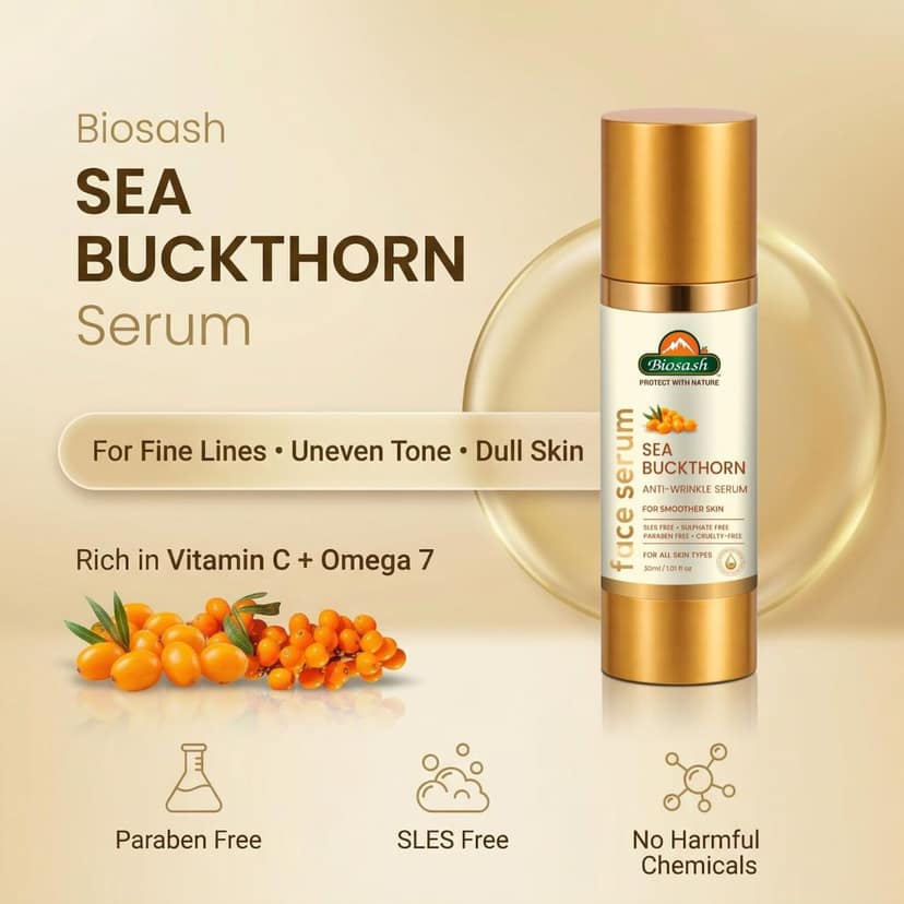 Biosash Sea Buckthorn Face Serum 30ml view 4