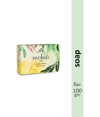 Moha Herbal Soap With Goodness Of Aloe Vera Gel Basil & Neem 100gm (Pack Of 6)