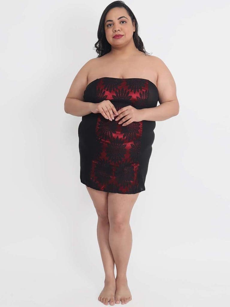 Plus Size Sexy Peach Bridal Babydoll Bikini Dress for Honeymoon BB13M view 4