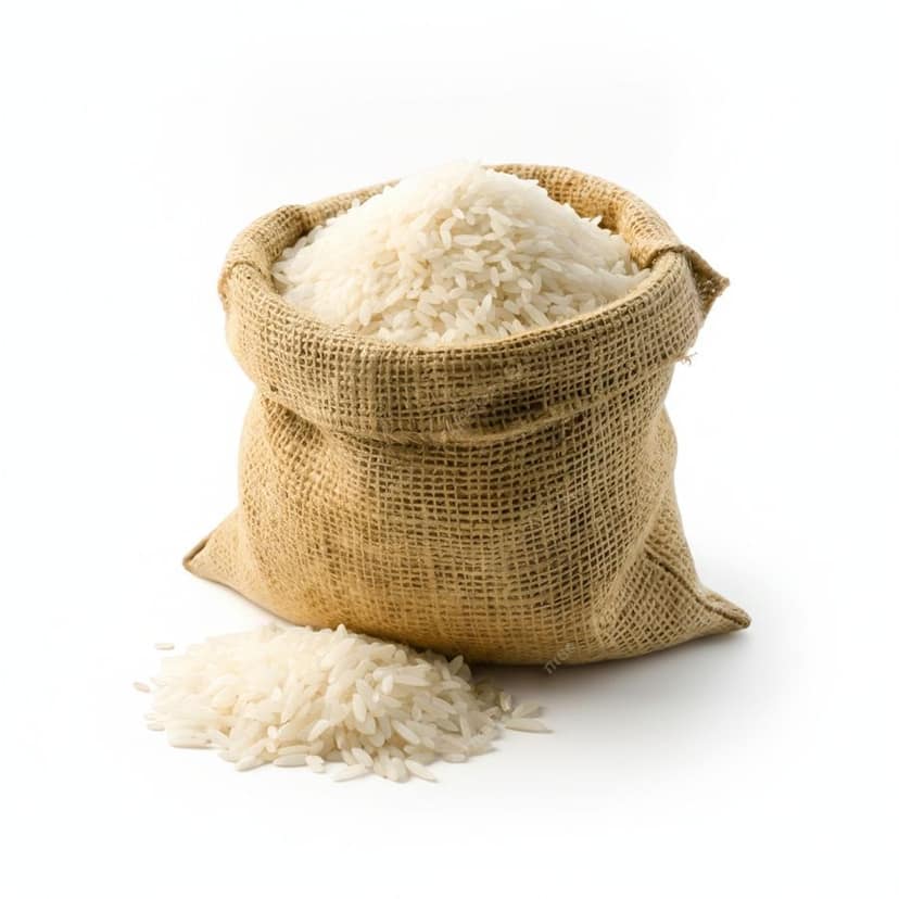 Premium Long-Grain White Rice - 50 kg - One jute bag view 2