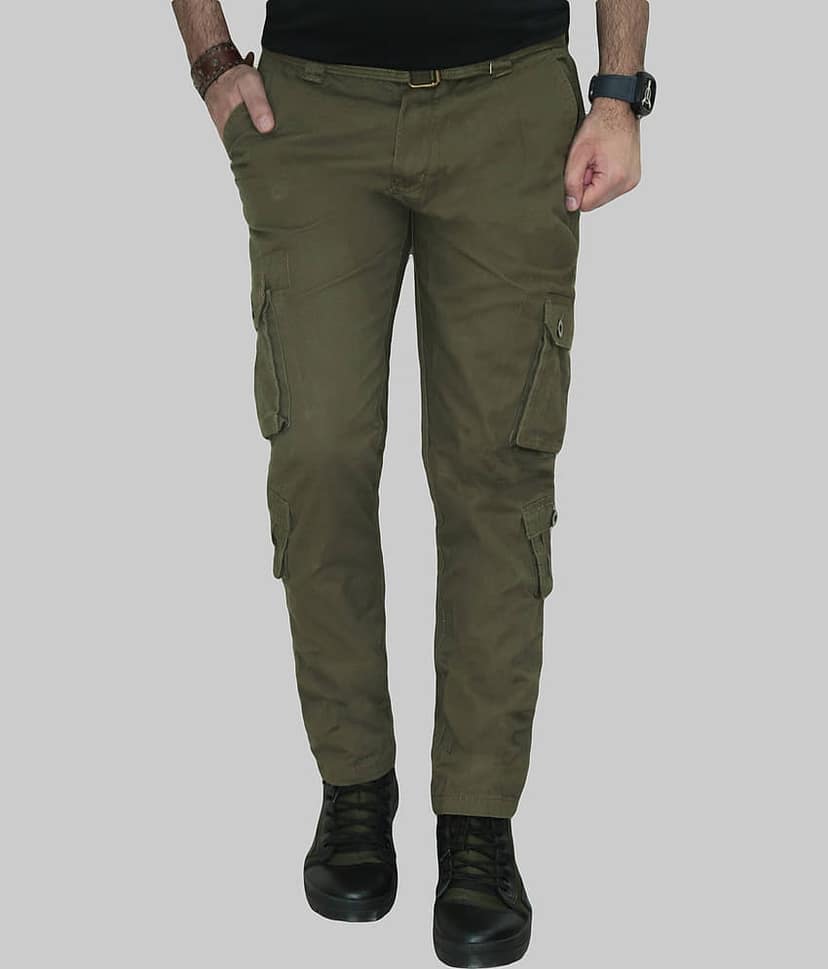 WARBURG Regular Flat Men's Cargos - Black ( Pack of 1 )