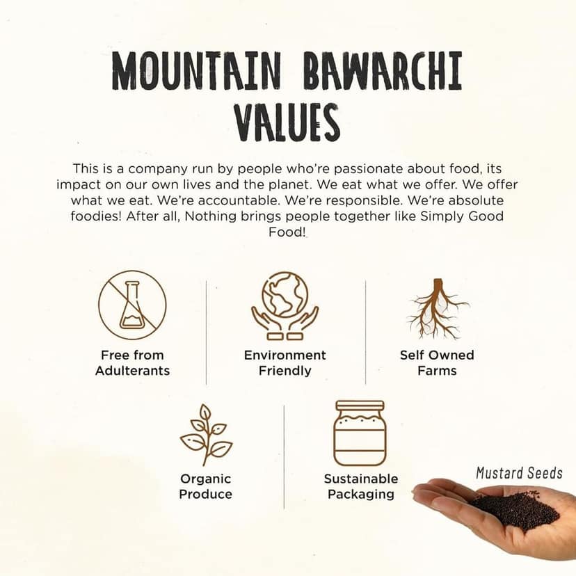Mountain Bawarchi Jakhiya Black Mustard Seeds | Whole Rai Dana | Sarso Dana Indian Spice (200 g) view 4