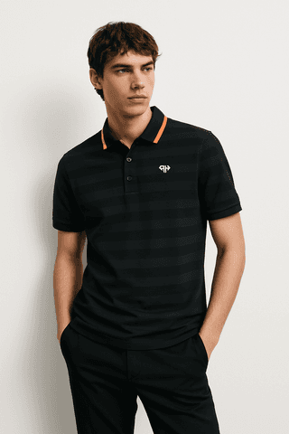 Heavy Black Classic Polo