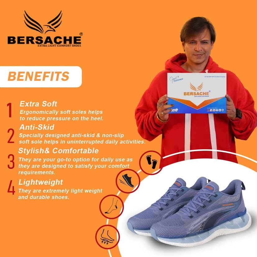 Bersache Premium Sports ,walking,Gym,cricket, Trending Running Shoes For Men's view 2