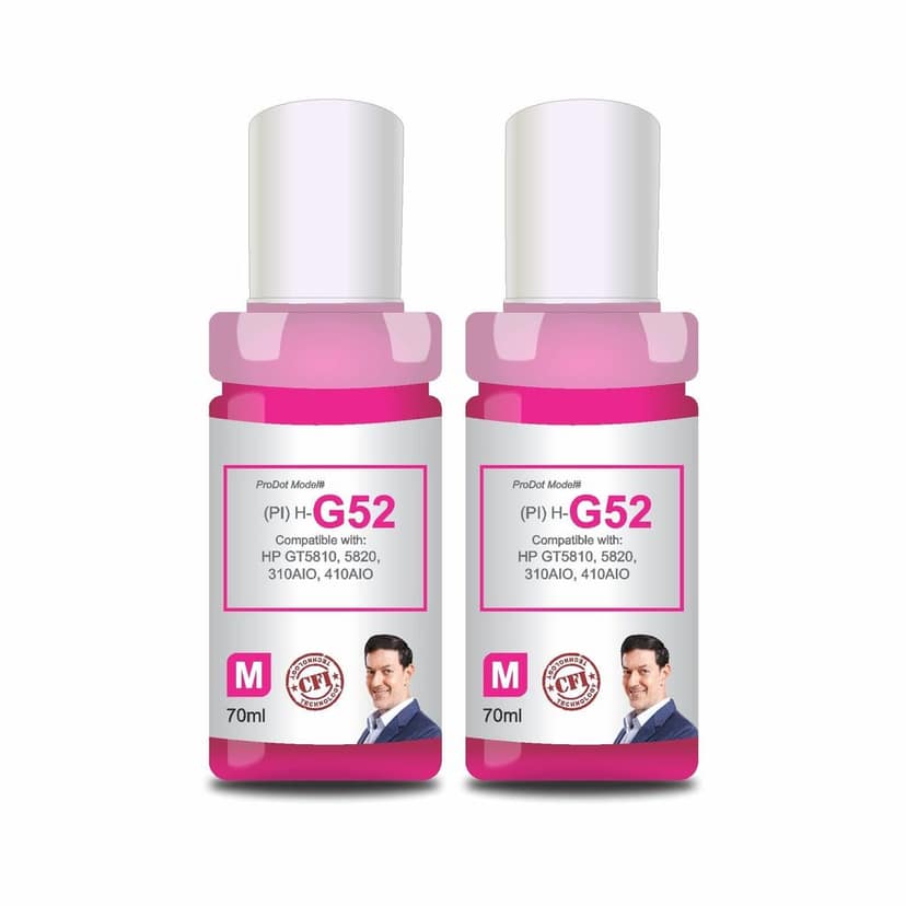 ProDot GT51 GT52 GT 51/52 Inkjet Ink Refill Compatible with HP Deskjet GT5810, 5811, 5820, 5821 Ink Tank AIO 310, 315, 319, 410, 415, 419 Ink Tank Printers