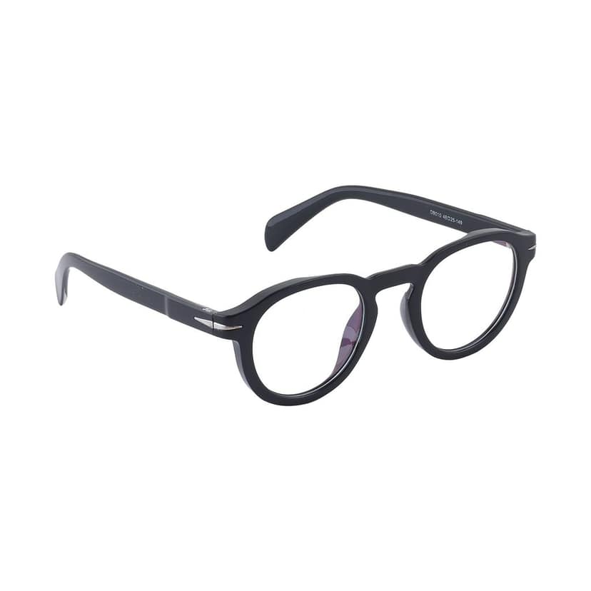 4Flaunt Full Rim Anti Glare Zero Power Oval Spectacle Frame | Lightweight, Sturdy & Trending | UV Protection Eyeglasses | Men & Women | Medium (C2 - Grey) view 3