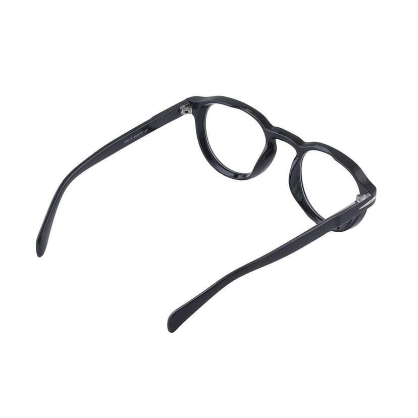 4Flaunt Full Rim Anti Glare Zero Power Oval Spectacle Frame | Lightweight, Sturdy & Trending | UV Protection Eyeglasses | Men & Women | Medium (C2 - Grey) view 5
