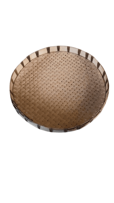 Traditional Handcrafted Round Bamboo Tray