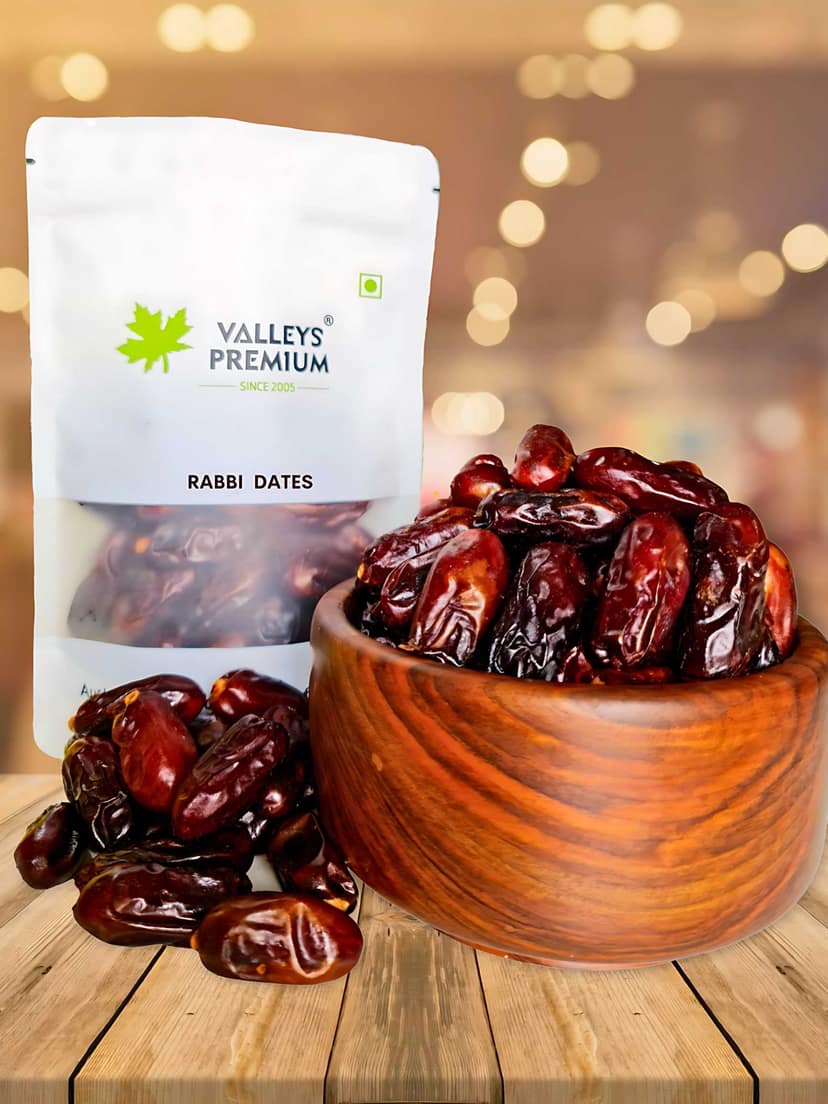 Valleys Premium Iranian Rabbi Dates 400 Grams ( Khajur khajoor Date Irani Iran fresh dried dry )