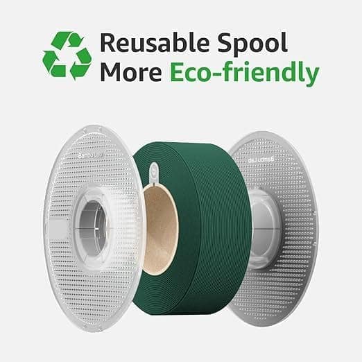 3IDEA Bambu Lab PLA Basic 3D Printing Filament - Jade White, Reusable Spool 1KG view 3