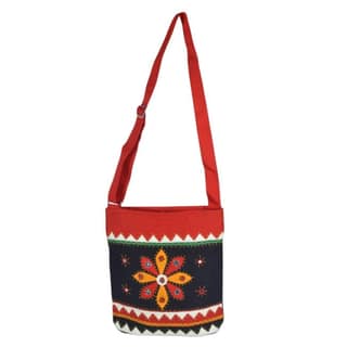 Tribes India Handcrafted Flowers Design Banjara Handmade Women's Handbag