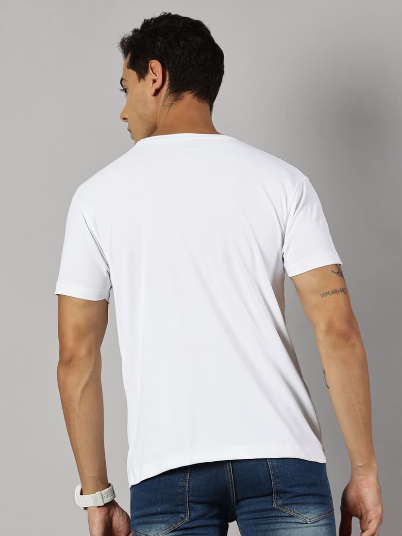 Polyester White Round Neck view 4