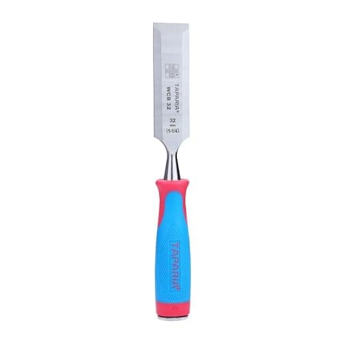 Taparia WCB32 Steel (32mm) Bevelled Edge Chisel (Blue and Silver) view 2
