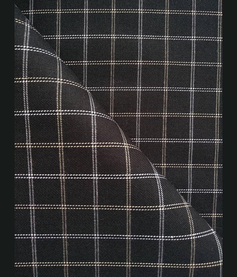 Makhanchor Black 100 Percent Cotton Unstitched Shirt pc