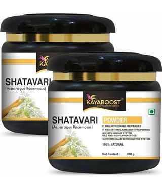 KAYABOOST Shatavari Powder | Peeli Churna | Indian Asparagus, Pack of 2 (400 g)