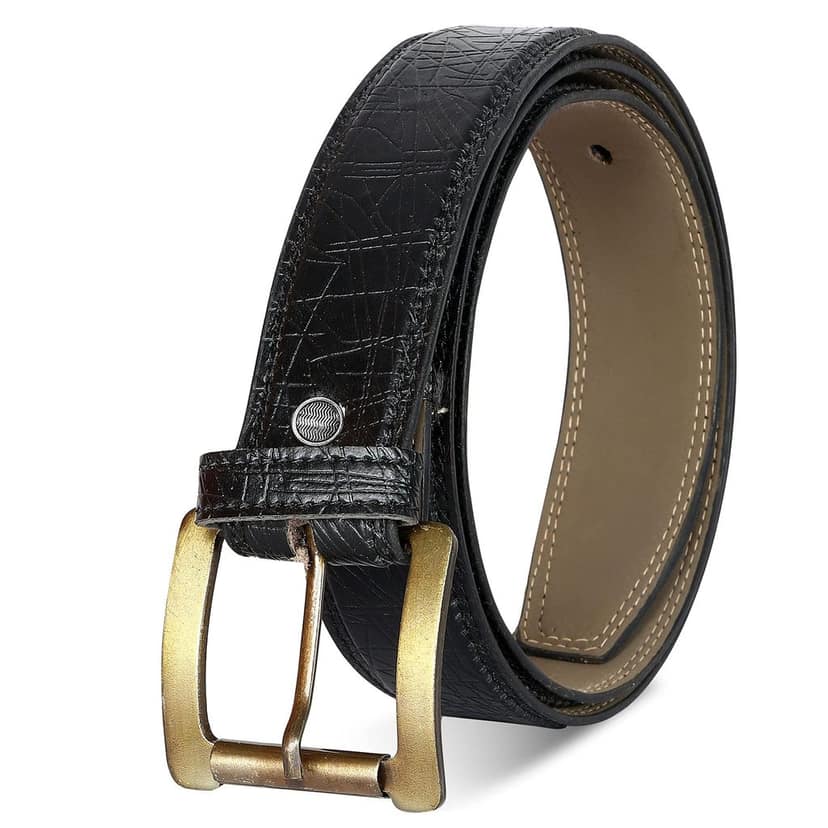 LOREM Black Formal/casual PU Leather Belt For Men BT05-BKL05 view 2