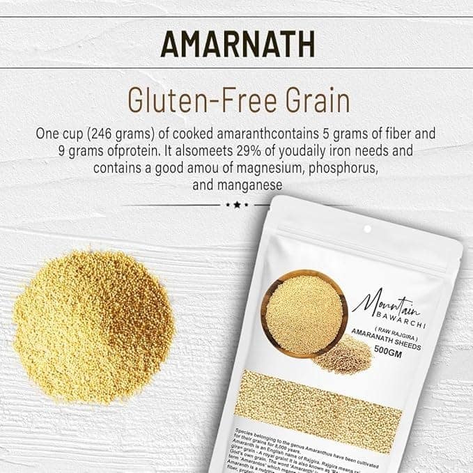 Mountain Bawarchi Amaranth Seeds for Eating | Natural Rajgira Seeds for Healthy Breakfast & Snack | 500g view 4