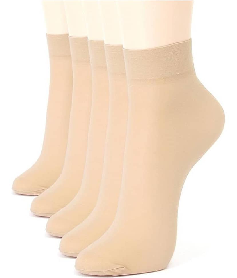 Tahiro Beige Cotton Ankle Length Socks - Pack Of 5