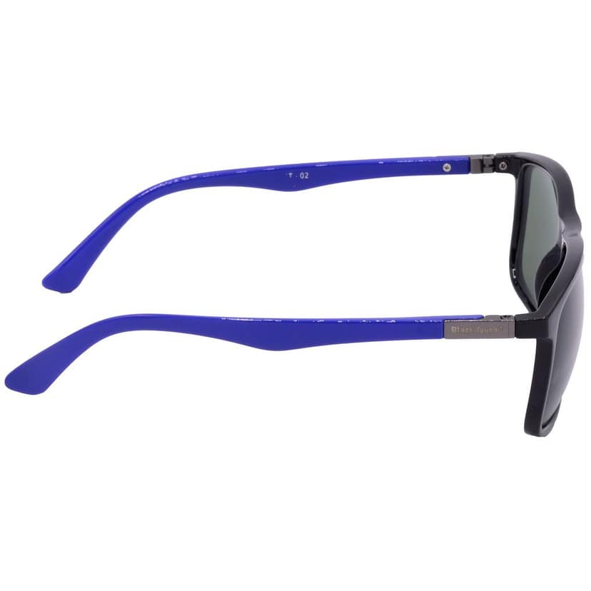 Hrinkar Grey Rectangular Sunglasses Styles Black, Blue Frame Glasses for Men & Women - HRS-BT-02-BK-BU-BK view 3