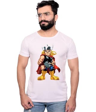 Nityanand Enterprises White Cotton Blend T-Shirt