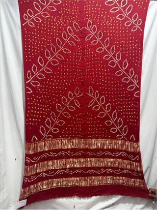 Kala Sanskruti All Over Red Color Art Silk Bandhani Saree 6.5M with Blouse Piece Elegant Traditional Wear Bridal Unique Saree for Women