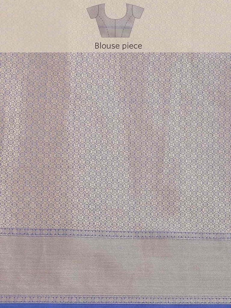 Women's Digital Printed Woven Silk Saree with unstiched blouse piece view 5