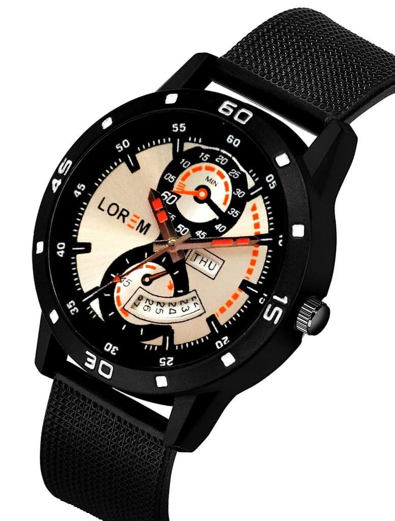 LOREM Day Date Analog Watch for Men view 3