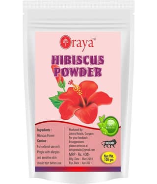 ORAYA 100% Natural Hibiscus Powder(100 gms) Face Pack 100 gm