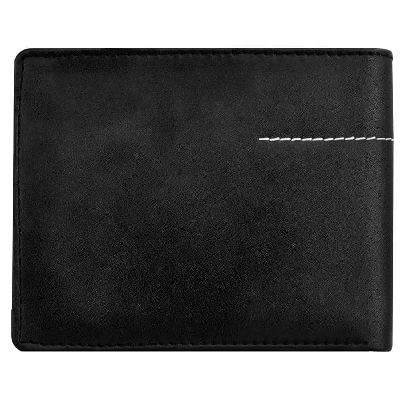 LOREM Edition Bi-Fold Faux Leather 3 ATM Card Slots Wallet for Men-UF view 3