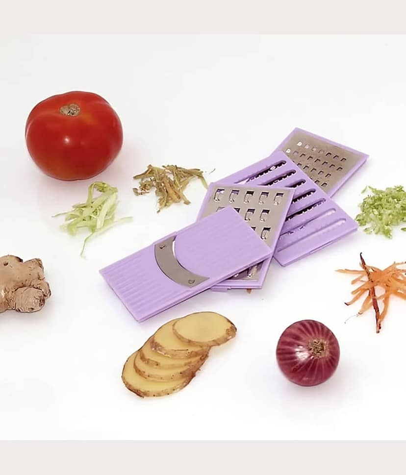 dust n shine Stainless Steel Cheese Grater,Vegetable Grater,Slicer ( Pack of 1 ) - Multicolor view 2