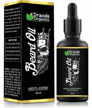 Dravida Organics Advanced Beard Growth Oil for Men - (Almond & Jojoba) 30 mL
