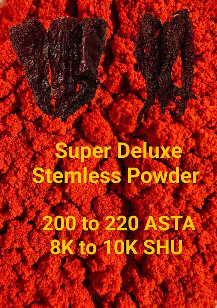 Namma Byadgi's Super Deluxe Red Chilli Powder - 1 KG | Blend of Kashmri and Byadgi Red Chilli | Stemless Red Chilli Powder view 7
