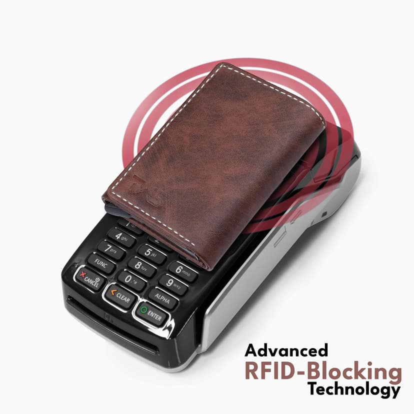 The Wallet Store Maverick RFID Protected Wallet CardHolder - Brown view 2