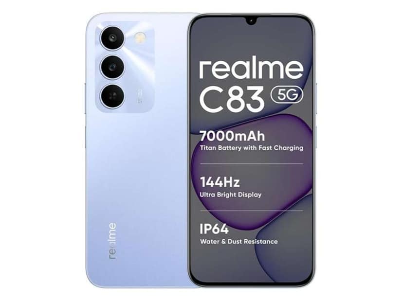 Realme C83 5G Smartphone, 4GB RAM, 64GB Storage - Blooming Purple
