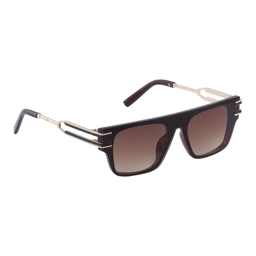 4Flaunt Rimless Retro Square Branded Latest & Stylish Sunglasses 100% UV Protected Metal & Polycarbonate Shades For Men & Women Medium (Brown, Brown) view 3