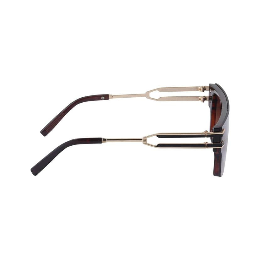 4Flaunt Rimless Retro Square Branded Latest & Stylish Sunglasses 100% UV Protected Metal & Polycarbonate Shades For Men & Women Medium (Brown, Brown) view 4