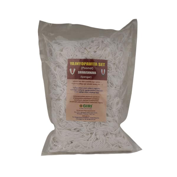 Giri Yajnopavita Set | Janau | Sacred Thread | Poita | White Thread | Poonal for Pooja | Srivaishnava with Single