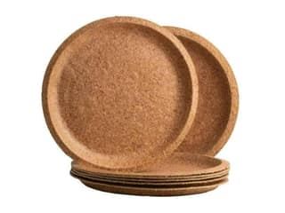 BIODEGRADABLE 10 INCH WHEAT BRAN DINNER PLATES- 10 NOS
