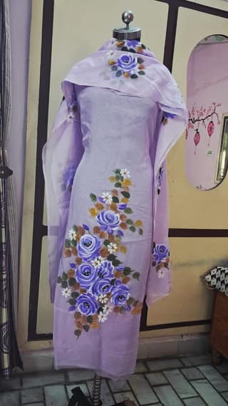 Pure Organza Suit Set with Organza Dupatta