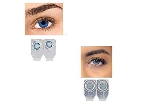 AQUA BLUE AND SEA BLUE MD SPARKLE 2 PAIR MONTHLY COLOR CONTACT LENS WITH CASE, LENS HOLDER AND 60 ML SOLUTION (PACK OF 2 PAIR) view 2