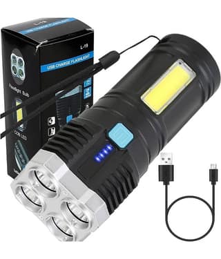 FLEXTOX - 12W Rechargeable Flashlight Torch ( Pack of 1 )