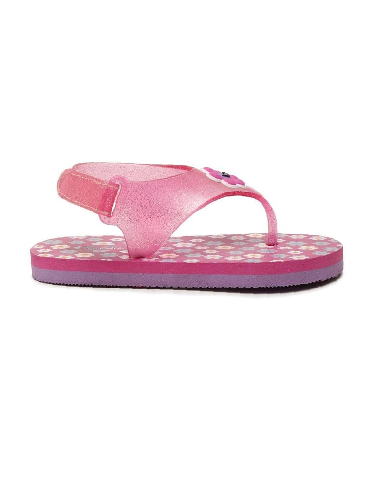 Premium Flower Jellies Flip-flops With Glitter- Purple (Girls) view 4