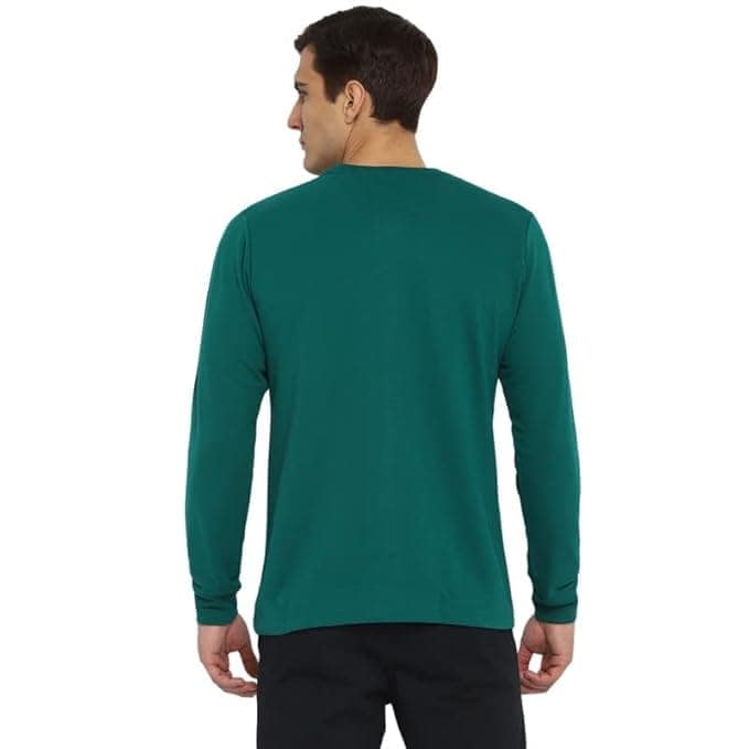 Turtle Men Sea Green Self Design Crew Neck T-Shirts view 3