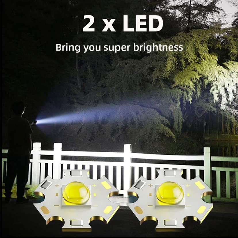 Rechargeable Mini LED Flashlight with Power Bank, 3 Modes (1 Pc) view 3
