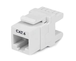 Cat 6 180 Degree Keystone Jack RJ45 Ethernet Wall Jack - 110 UTP