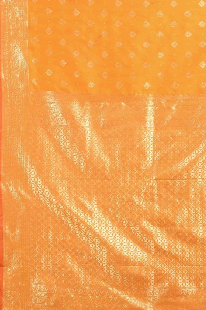 Women's Art Silk Zari Woven Saree With Unstiched Blouse Piece view 6