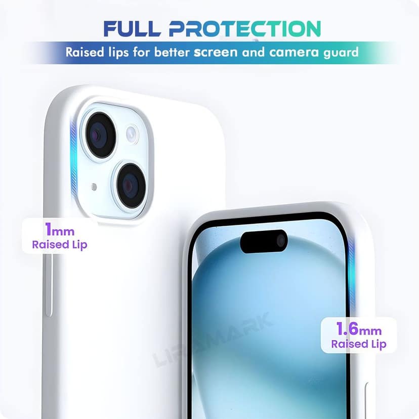 LIRAMARK Liquid Silicone Soft Back Cover Case for iPhone 15 Plus (6.7 inch) view 5