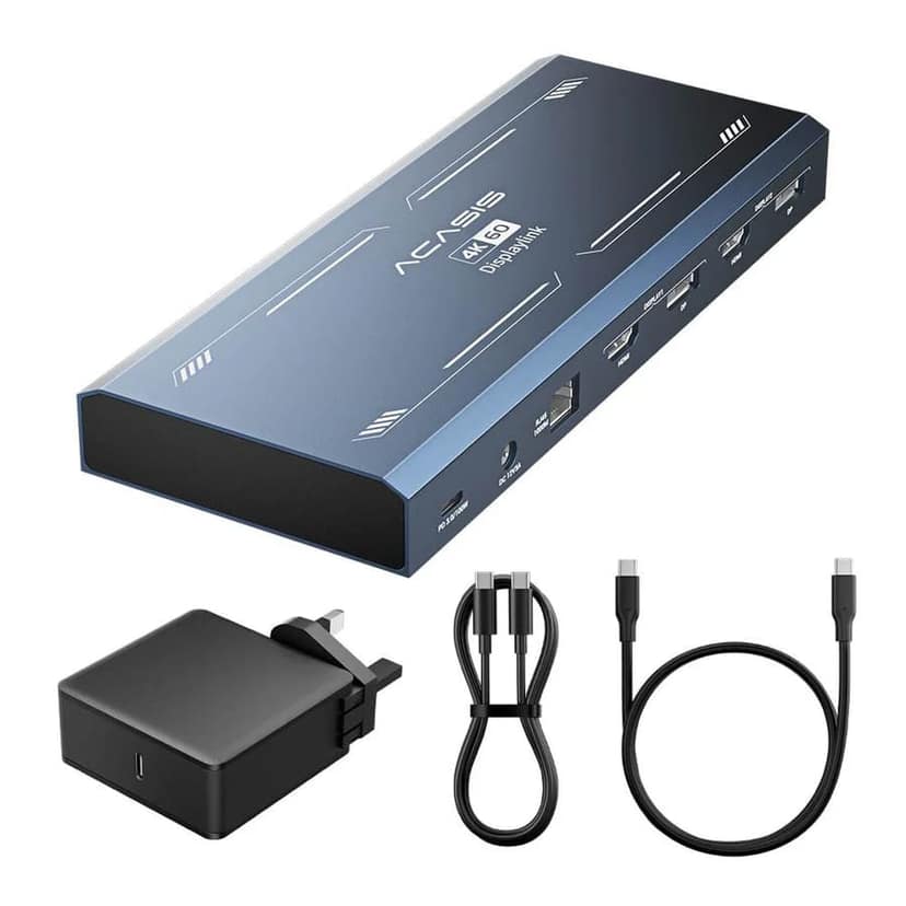 ACASIS Displaylink Docking Station Dual Monitor for MacBook M1/M2/M3/Windows,2*DisplayPort, 2*HDMI, 100W PD Charge, SD/TF, Ethernet,Audio, 3*USB 3.1 view 10