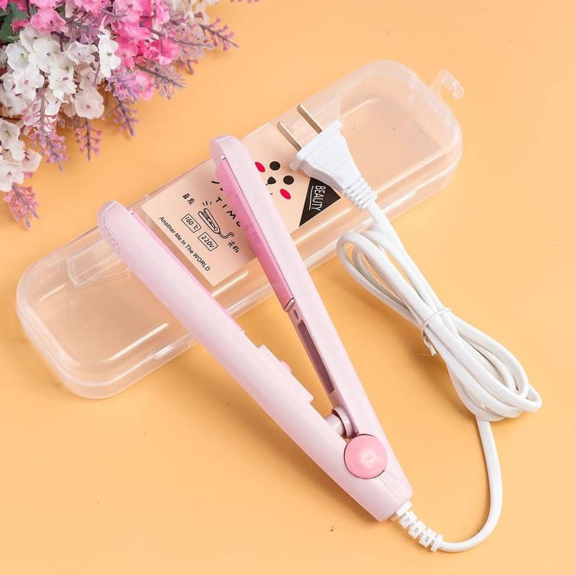 DAYBETTER® Women Beauty Mini Professional Hair Straighteners Flat Iron Specially Designed for Teen Pink (Color my be change) TAR-B3 view 4